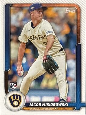 Topps Jacob Misiorowski Brewers Rookie Baseball Card
